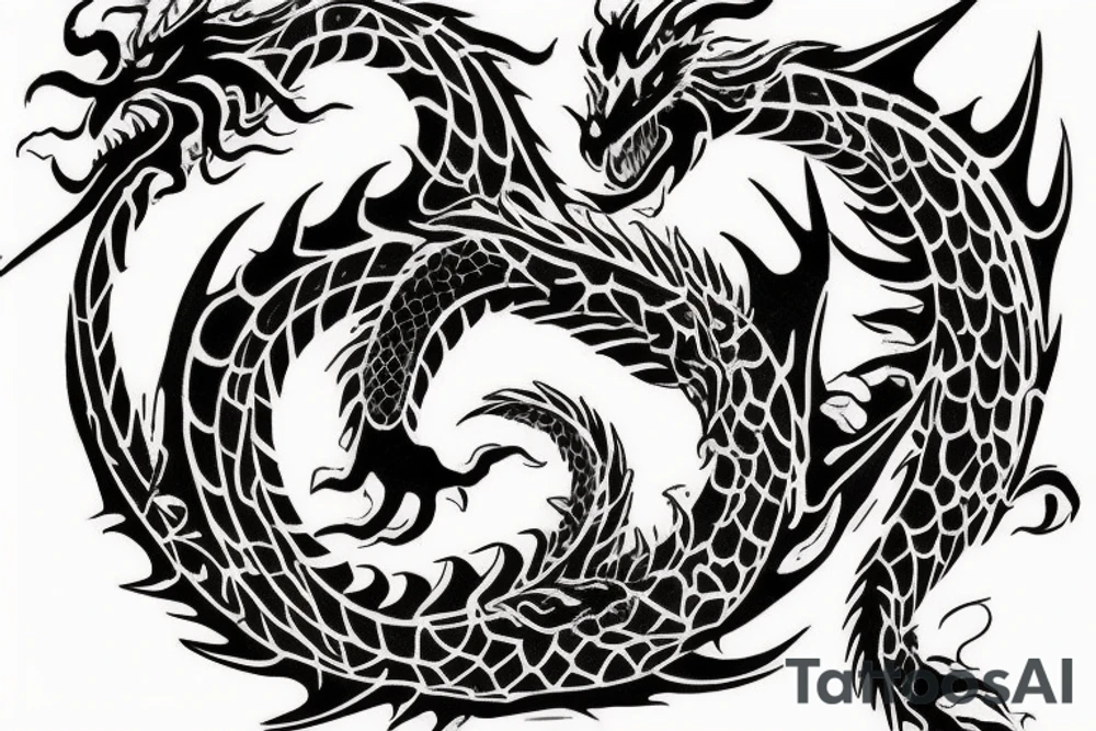 Dragon chest tattoo tattoo idea