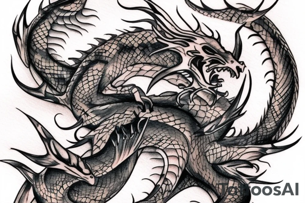 Dragon chest tattoo tattoo idea