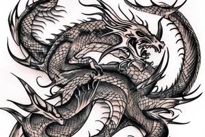 Dragon chest tattoo tattoo idea