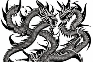 Dragon chest tattoo tattoo idea