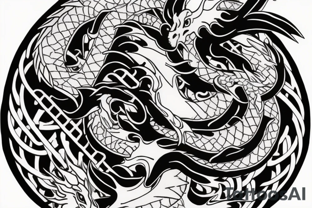 Dragon chest tattoo tattoo idea