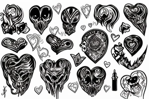 A ghost in hearts tattoo idea