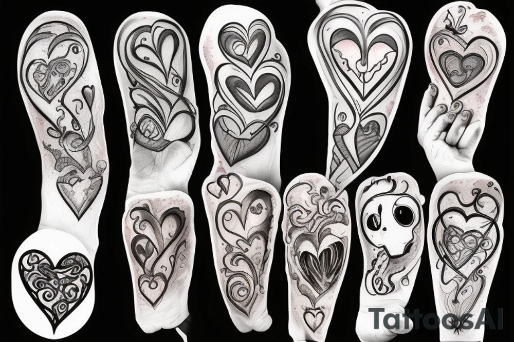 A ghost holding his heart in his hands tattoo idea