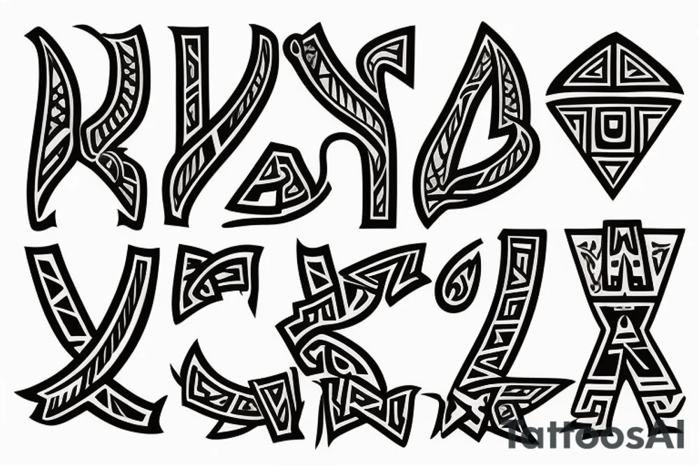 The letters "MQL" tattoo idea