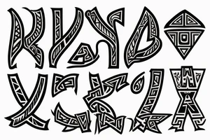 The letters "MQL" tattoo idea