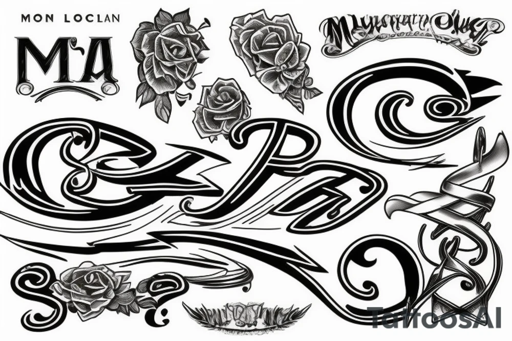 Initials "MQL" tattoo idea
