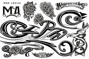 Initials "MQL" tattoo idea