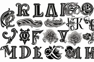 Initials "MQL" tattoo idea