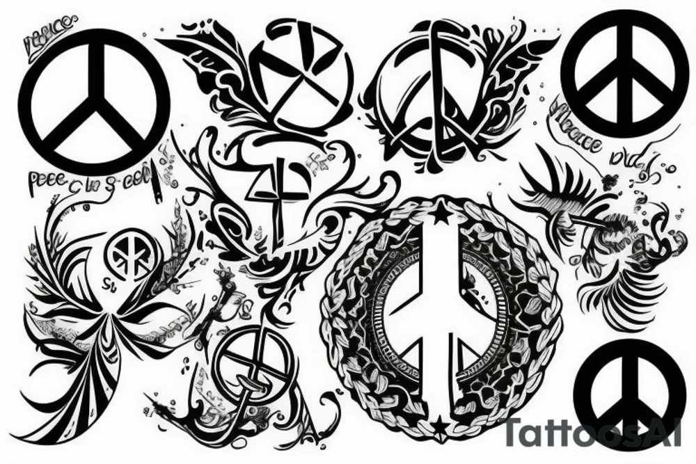 Peace symbol tattoo idea