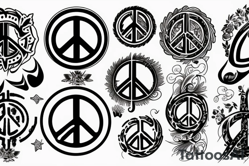 Peace symbol tattoo idea