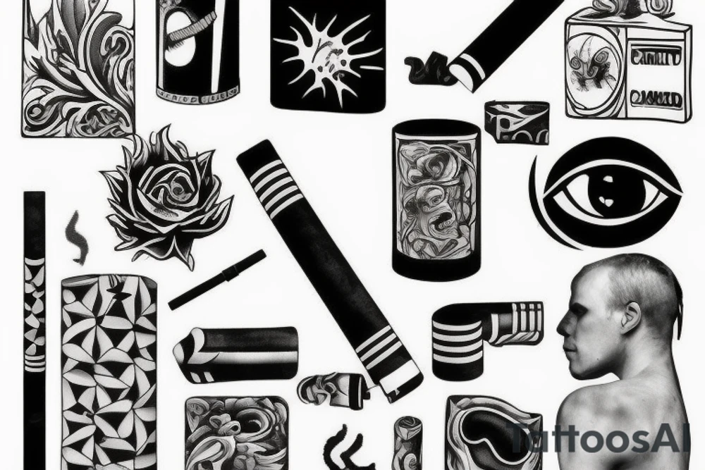 cigarettes tattoo idea