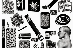 cigarettes tattoo idea