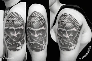3 blades pointing same point tattoo idea