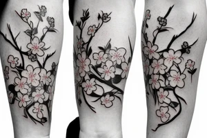 Cherry blossom vine wrapping around my arm tattoo idea