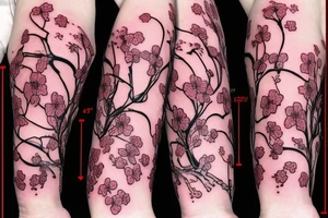 Cherry blossom vine wrapping around my arm tattoo idea