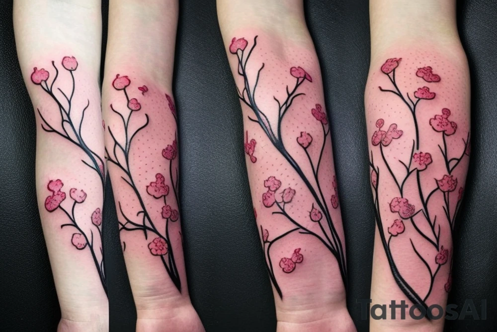 Cherry blossom vine wrapping around my arm tattoo idea