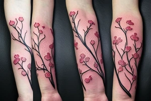 Cherry blossom vine wrapping around my arm tattoo idea