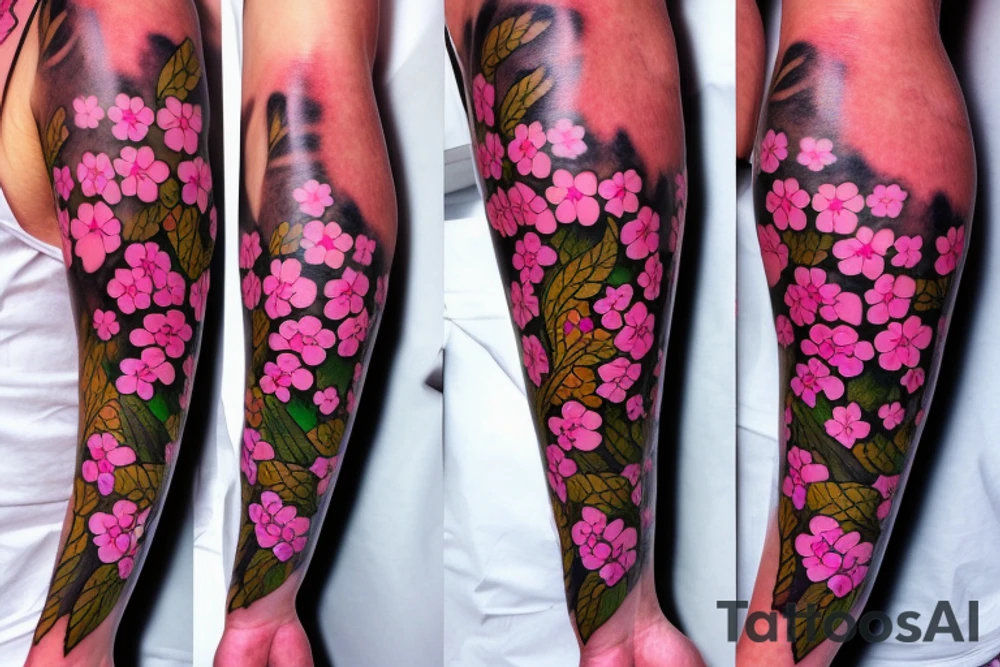 Cherry blossom vine wrapping around my arm tattoo idea