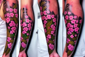 Cherry blossom vine wrapping around my arm tattoo idea