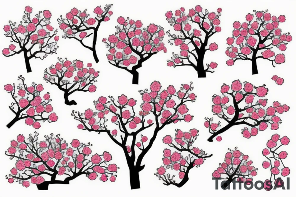 Cherry blossom tree tattoo idea