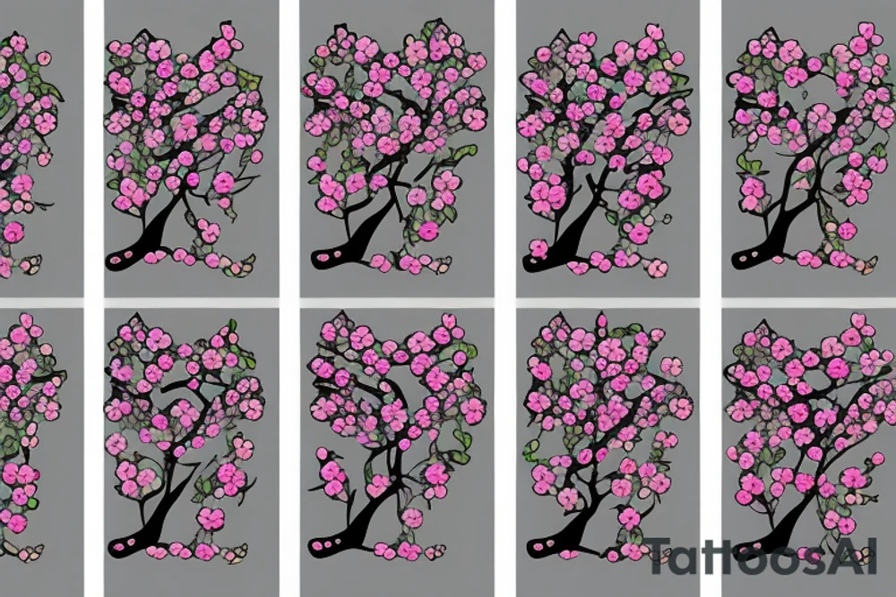 Cherry blossom tree tattoo idea