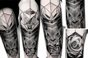 cyberpunk, illustrative, abstract tattoo idea