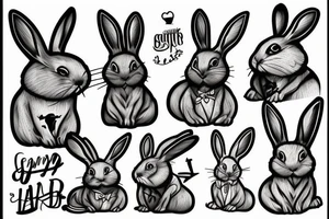 gangster rabbit tattoo idea