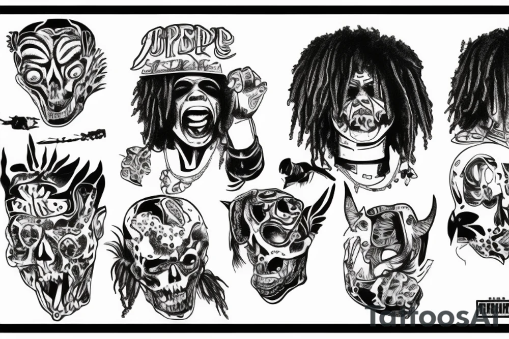 Trippie redd, special forces, devil tattoo idea