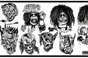 Trippie redd, special forces, devil tattoo idea
