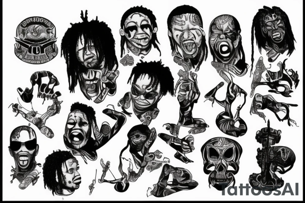Trippie redd, special forces, devil tattoo idea