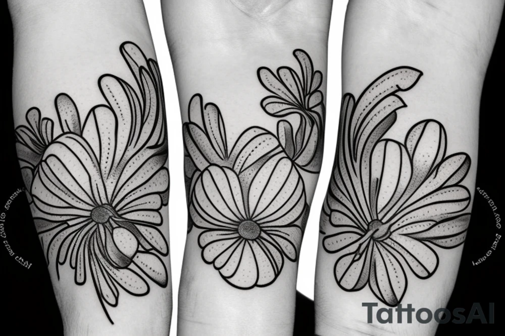 garlic in style of botany textbook tattoo idea