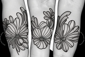 garlic in style of botany textbook tattoo idea
