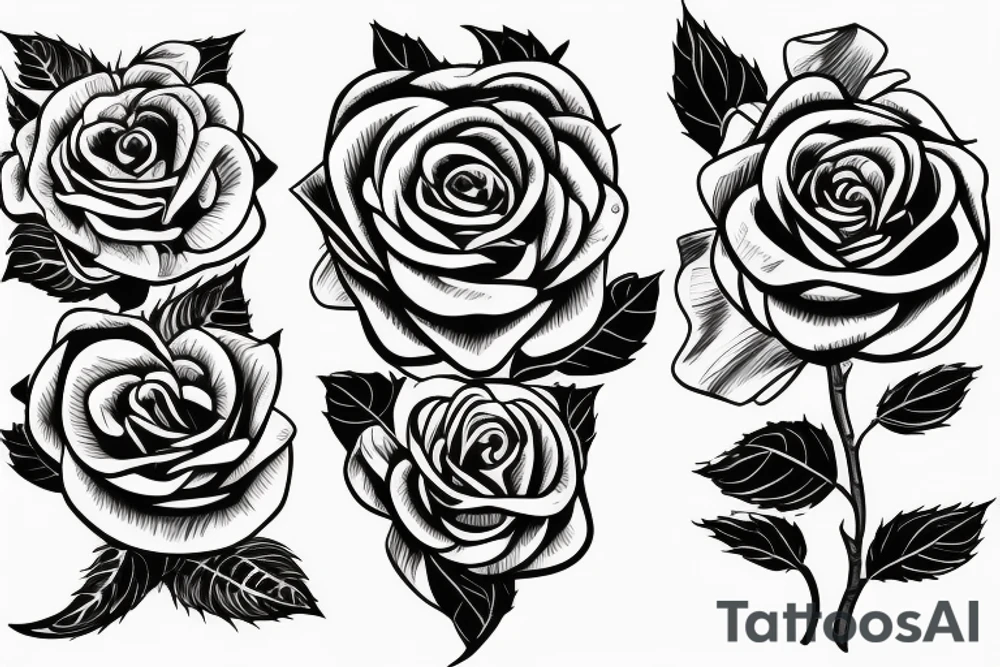 Rose banner tattoo idea