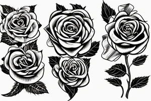 Rose banner tattoo idea