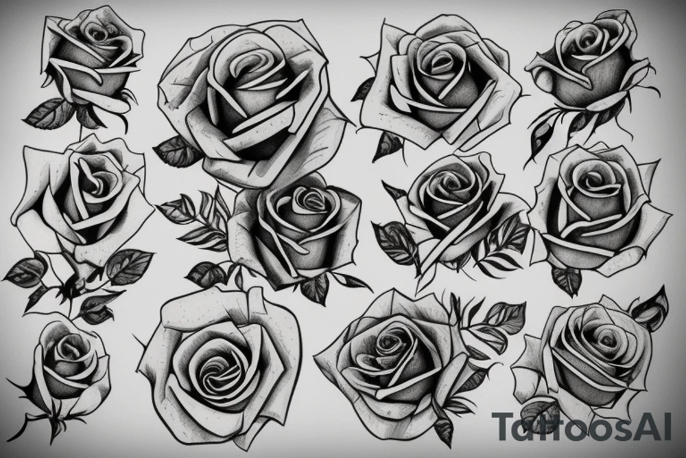 Rose banner tattoo idea