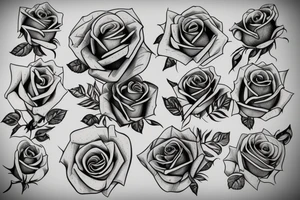 Rose banner tattoo idea
