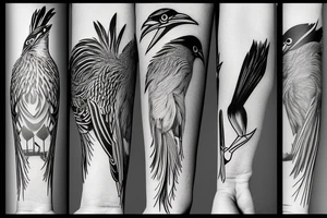 Fine line roadrunner running tattoo idea