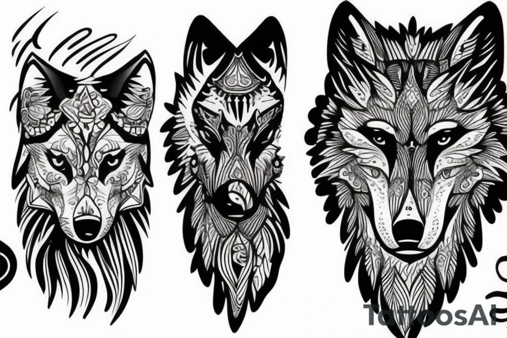 Loyal wolf tattoo idea