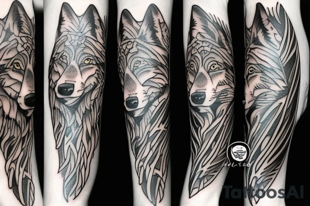 Loyal wolf tattoo idea