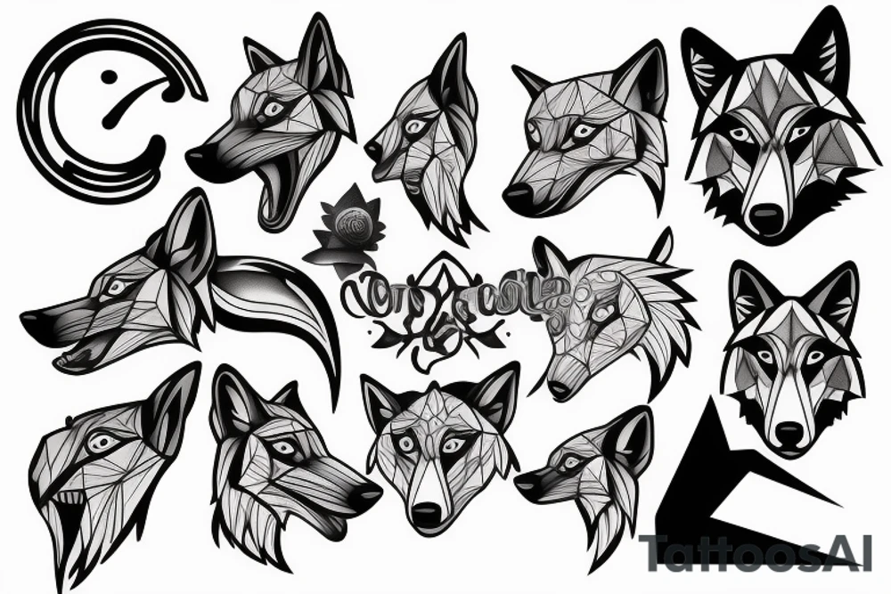 Loyal wolf tattoo idea