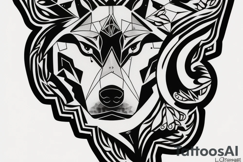 Loyal wolf tattoo idea