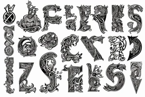 Letters S & P connected tattoo idea