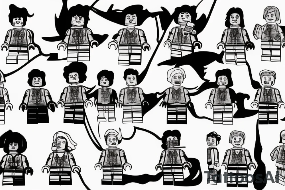 Lego figure tattoo idea