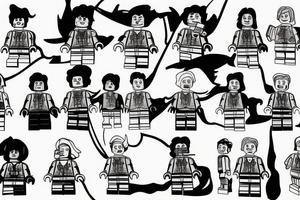 Lego figure tattoo idea