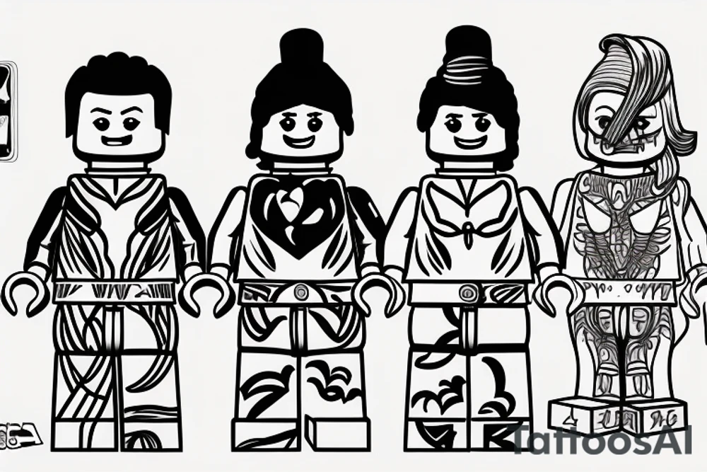 Lego figure tattoo idea