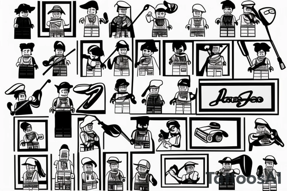 Lego golfer tattoo idea