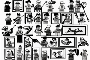 Lego golfer tattoo idea