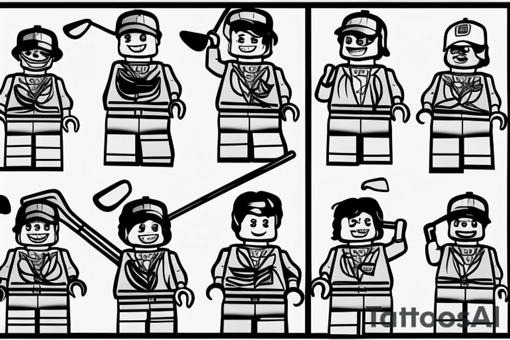 Lego golfer tattoo idea