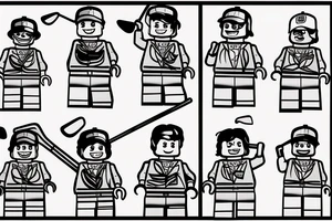 Lego golfer tattoo idea