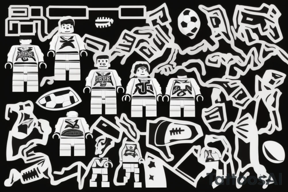 Lego football player tattoo idea